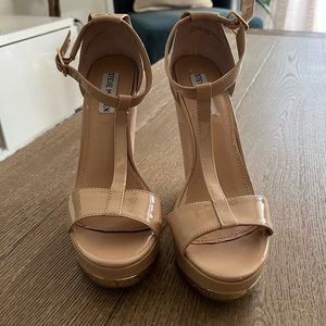 Nude Steve Madden Wedges